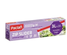 Užspaudžiami šaldymo maišeliai Paclan Universal, 3 l, skaidri sp., 20 vnt.