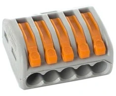 Vadu savienojums Okko CMK-415, 5 x 0,08-4 mm², 32 A, oranža krās./pelēka krās., 5 gab.