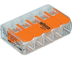Laidų jungė Wago 221-415/5 5 x 0,02-4 mm², 450 V, 5 vnt.