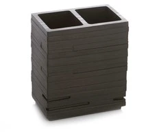 Dantų šepetėlių stiklinė DOMOLETTI BPO-0350B, juoda