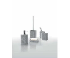 Dantų šepetėlio stiklinė Gedy Aries AR9808, pilka sp., 9 cm x 11 cm x 9 cm
