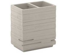 Vonios kambario stiklas Gedy Quadrotto QU98-66, rudas/geltonas, 10 cm x 11,2 cm x 6,5 cm
