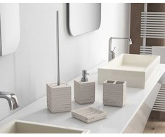 Vonios kambario stiklas Gedy Quadrotto QU98-66, rudas/geltonas, 10 cm x 11,2 cm x 6,5 cm