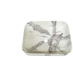 Praustuvas Domoletti, 50 cm x 40 cm x 14 cm, baltas/pilkas