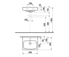 Praustuvė JIKA LYRA PLUS H815380, 400×340 mm