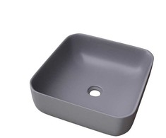 Masterjero Umywalka JetWorld WASHBASIN CATANIA 385X385X140 Matinis Pilkas