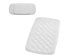 Vonios grindų kilimėlių komplektas Ridder Promo 167501, baltas, 710 mm x 360 mm