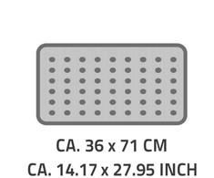 Vonios grindų kilimėlių komplektas Ridder Promo 167501, baltas, 710 mm x 360 mm
