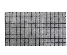 Vannas istabas paklājs Saniplast Plaza Perla, pelēka krās., 110 cm x 60 cm