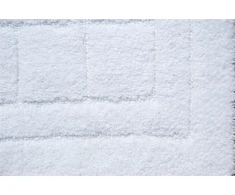 Vannas istabas paklājs Saniplast Sibylle 324143, balta krās., 90 cm x 55 cm