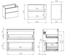 CABINET ELITA LOOK Juodas 80