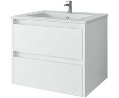 Vonios kambario spintelė po kriaukle Domoletti SA60DL, balta, 45.5 cm x 59 cm x 50 cm