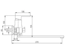 Maišytuvas praustuvui Domoletti BATH AND BASIN LEVER MIXER DVT453.5/1