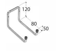 Velano U formos dviejų atšakų kablys H2U 120x80x50mm