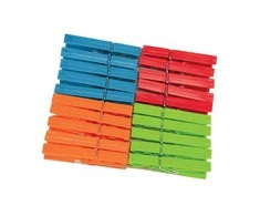 Skalbinių segtukas York 96060, 12 cm x 7 cm, plastikas, 20 vnt., įvairių spalvų
