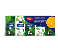 Vienkartinės nosinaitės Velvet. 4 sl. 10 vnt.