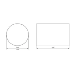 Ventiliatorius Ventiliacijos kanalas Europlast A125-1, abs plastikas, 1 m x 125 mm