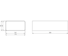Ventiliacinis kanalas EUROPLAST, 110 x 55 x 500 mm