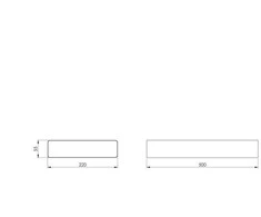 Ventiliacinis kanalas EUROPLAST, 220 x 55 x 500 mm
