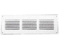 Ventiliatorius Europlast Metalinės ventiliacijos grotelės MR2010, 200 x 100 mm, baltos sp.