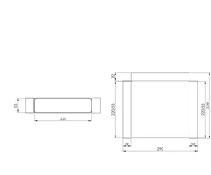 Ventiliatorius Ar trīs zariem Europlast KT25, 220 x 55 mm