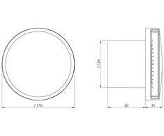 Ventiliatorius buitinis Europlast EAT125A, 12.5 cm