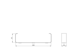 Ventiliatorius Kronšteins Europlast KZ25, plastmasa, 22 x 3 x 5.5 cm, 2 gab.