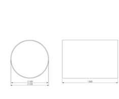 Ventiliatorius Ventilācijas kanāls Europlast A100-1.5, abs plastmasa, 1.5 m x 100 mm