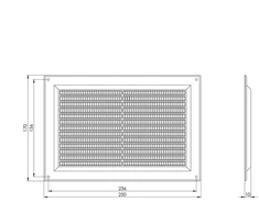 Ventiliatorius Ventilācijas reste Europlast VR2517P, plastmasa