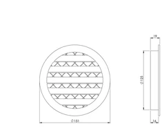 Ventiliatorius Ventilācijas reste Europlast MRA125M, alumīnijs, 125 mm
