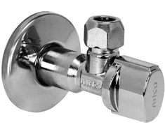 Ventilis Arco A-80, stūra, ūdensvadam, 3/8 collas – ārējā vītne, 1/2 collas – ārējā vītne
