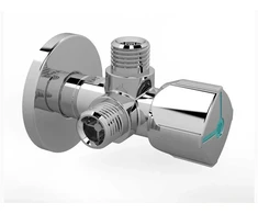 Ventilis Arco A-80 Twin, stūra, ūdensvadam, 3/8 collas – ārējā vītne, 1/2 collas – ārējā vītne
