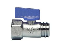 Ventilis Arco Mini, tiesus, vandentiekiui, dujų sąnaudų reguliavimui, 1/2 colio - išorinis sriegis, 1/2 colio - vidinis sriegis