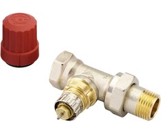 Danfoss Beccc vožtuvas, tiesus/termostatinis, šildymo sistemoms, 1/2 colio – išorinis sriegis, 1/2 colio – vidinis sriegis