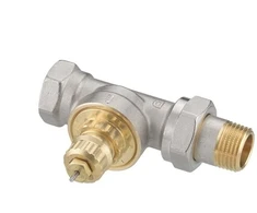 Ventilis Danfoss, tiesus/termostatinis, 1/2 colio - išorinis sriegis, 1/2 colio - vidinis sriegis
