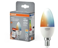 Osram Išmanioji LED lempa SMART WIFI, B40, 4.9W, E14, 470lm, TW