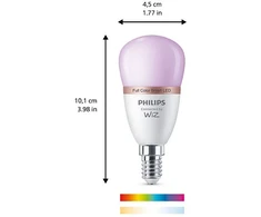 Viedā spuldze Philips Wiz LED, P45, 2200 - 6500 °K, E14, 4.9 W, 470 lm