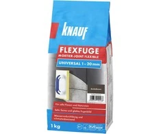Plytelių siūlių glaistas KNAUF FLEXFUGE UNIVERSAL DUNKELBRAUN, 1-20 mm, ruda sp., 1kg