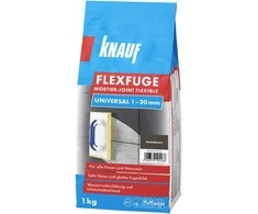 Plytelių siūlių glaistas KNAUF FLEXFUGE UNIVERSAL DUNKELBRAUN, 1-20 mm, ruda sp., 1kg