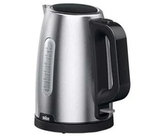 Virdulys Elektriskā tējkanna Braun PurShine WK1500BK, 1.7 l, sudraba/melna