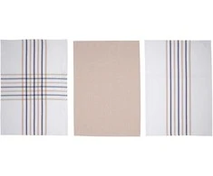 Virtuves dvieļu komplekts Okko PMM/KT10R, pelēka/bēša, 60 cm x 40 cm, 3 gab.