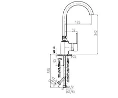 Domoletti KITCHEN FAUCET ZAMBEZI DZA007.5/4