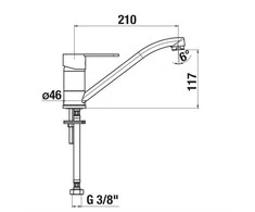Virtuvinis maišytuvas Jika Lyra Smart H3511Z10042301, chromo sp.