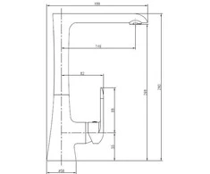 Virtuvės maišytuvas Thema Lux DF123 Juodas DF12308, juodos spalvos.