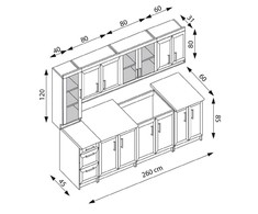 Domoletti MARGARET 3 260 - WALLNUT