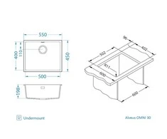 Alveus PLAUTUVĖ OMNI 30 G90 SU SIFONU JUODA