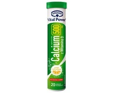 VITAL_POWER CALCIUM 500 MG WITH VITAMIN D 20 Planšetė