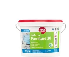 Baldų dažai VIVACOLOR Žalias LINE FURNITURE 30, pusiau matiniai, 2,7 l