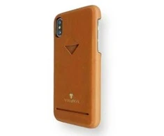 VixFox kortelės lizdo nugarėlė, skirta Iphone XSMAX karamelės rudos spalvos