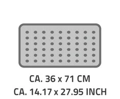 Vonios grindų kilimėlių komplektas Ridder Promo 167501, baltas, 710 mm x 360 mm